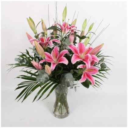 Classic Pink Lilies