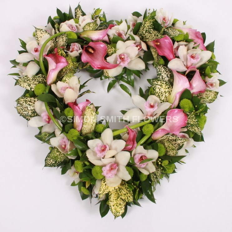 Calla Lily and Orchid Open Heart