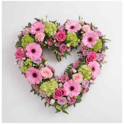 Pink Gerbera Heart
