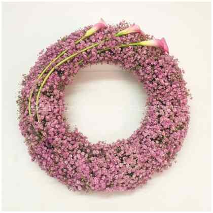 Pink Gypsophila Wreath