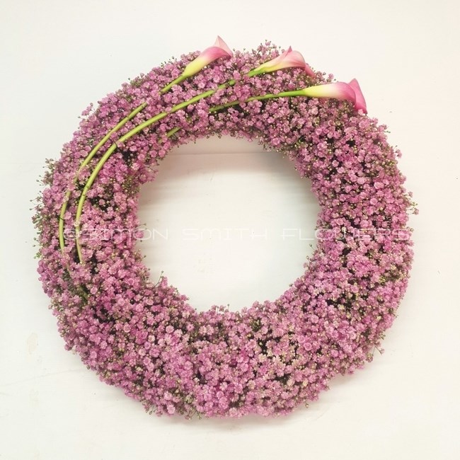 Pink Gypsophila Wreath
