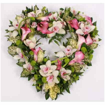 Calla Lily and Orchid Open Heart