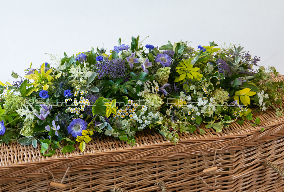 Natural Meadow Coffin Spray