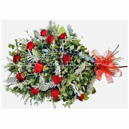 Dozen Roses in a Tied Sheaf